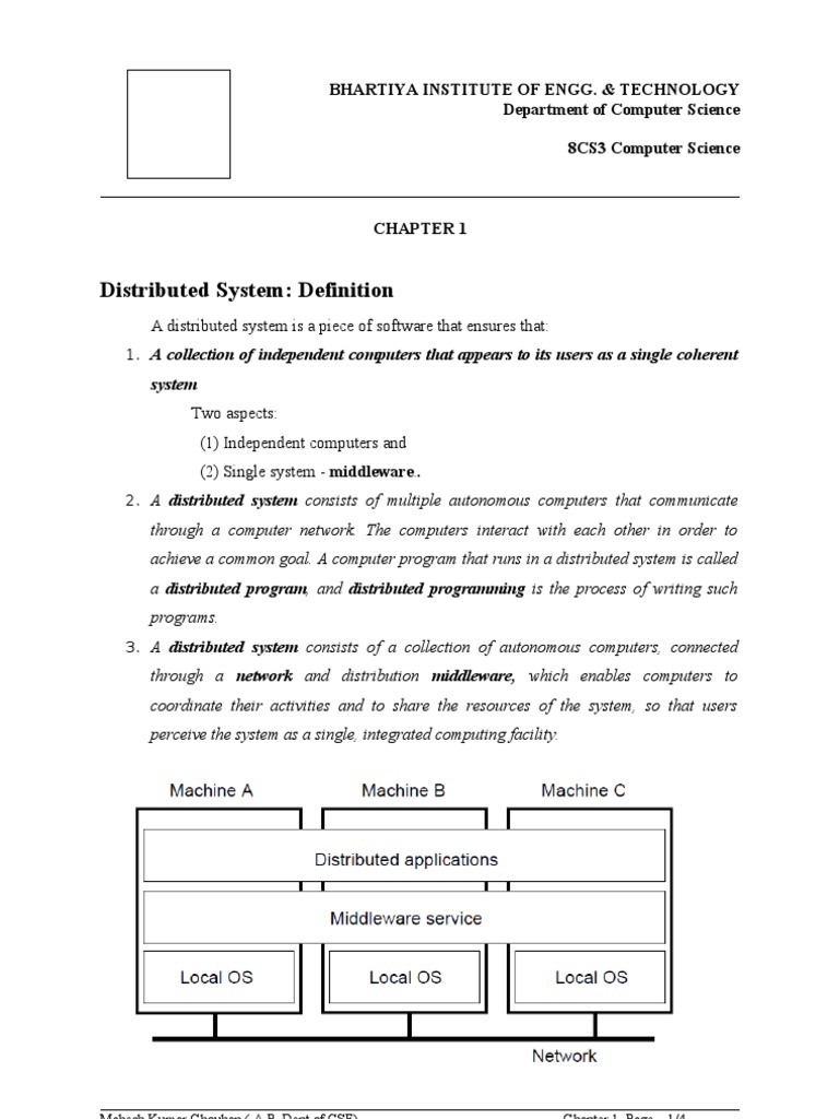 Overview of Distributed Systems | PDF | Distributed Computing | Node ...