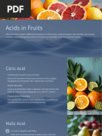 Acids in Fruits and Vegetables List | PDF | Acid | Fruit