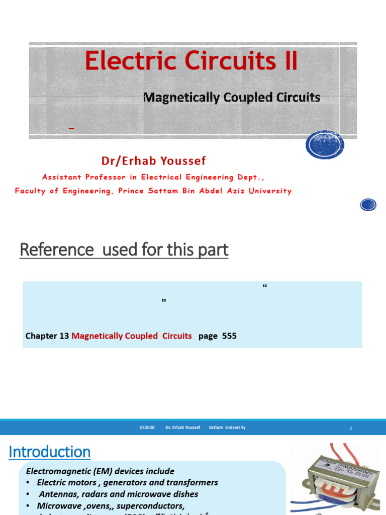 Magnetically Coupled Circuits Explained | PDF | Inductor | Inductance