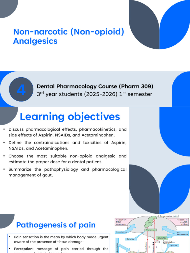 Non-Opioid Analgesics in Dentistry | PDF | Nonsteroidal Anti ...