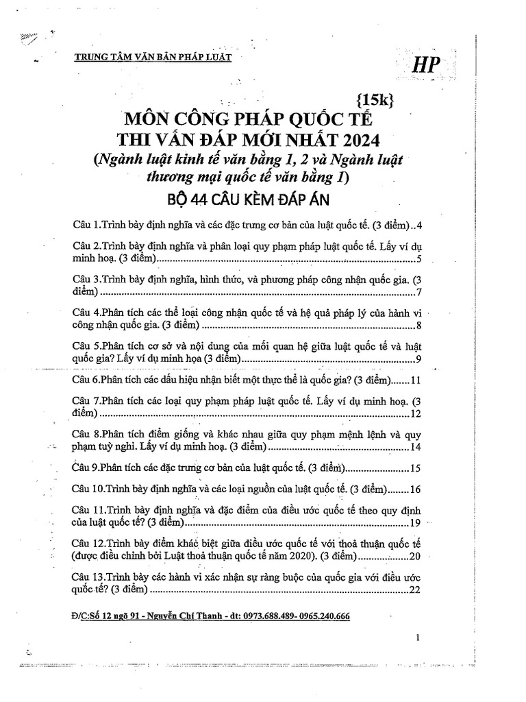Van Dap Cong Phap - Cu | PDF