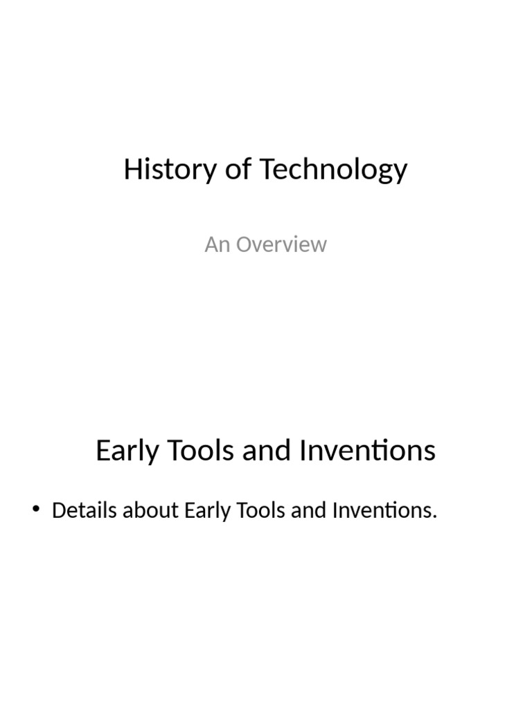 Evolution of Technology Through Ages | PDF