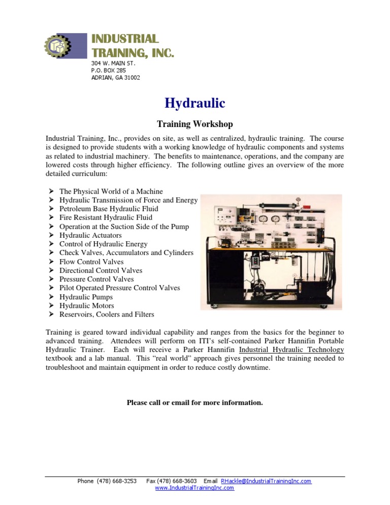 Hydraulic Training Workshop Overview | PDF | Technology & Engineering
