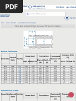 Socket Head Cap Screw Dimensions Chart | PDF | Screw | Machining