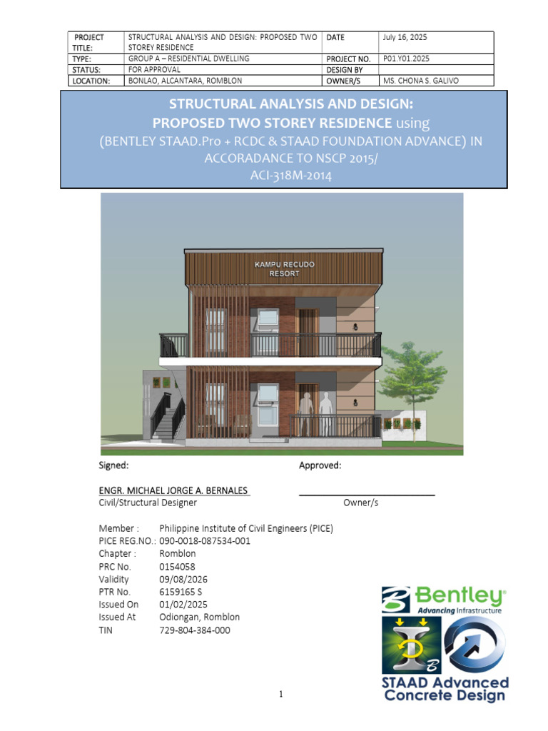 Structural Design for Two-Storey Home | PDF | Structural Load | Wound