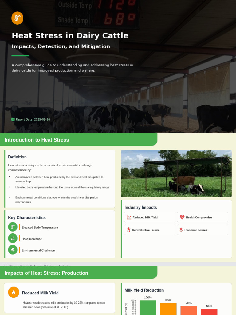 Mitigating Heat Stress in Dairy Cattle | PDF | Dairy Cattle | Cattle