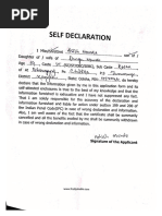 Odisha Self Declaration Form Guide | PDF