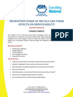 Micro Structures of Metals and Their Effects on Serviceability