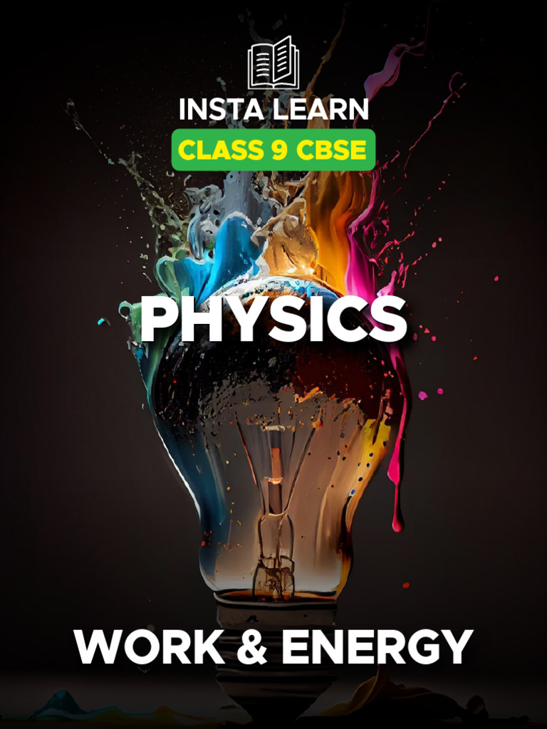 Insta Learn - Work and Energy | PDF | Force | Kinetic Energy