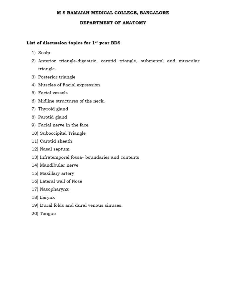 List of Discussion Topics & SM | PDF