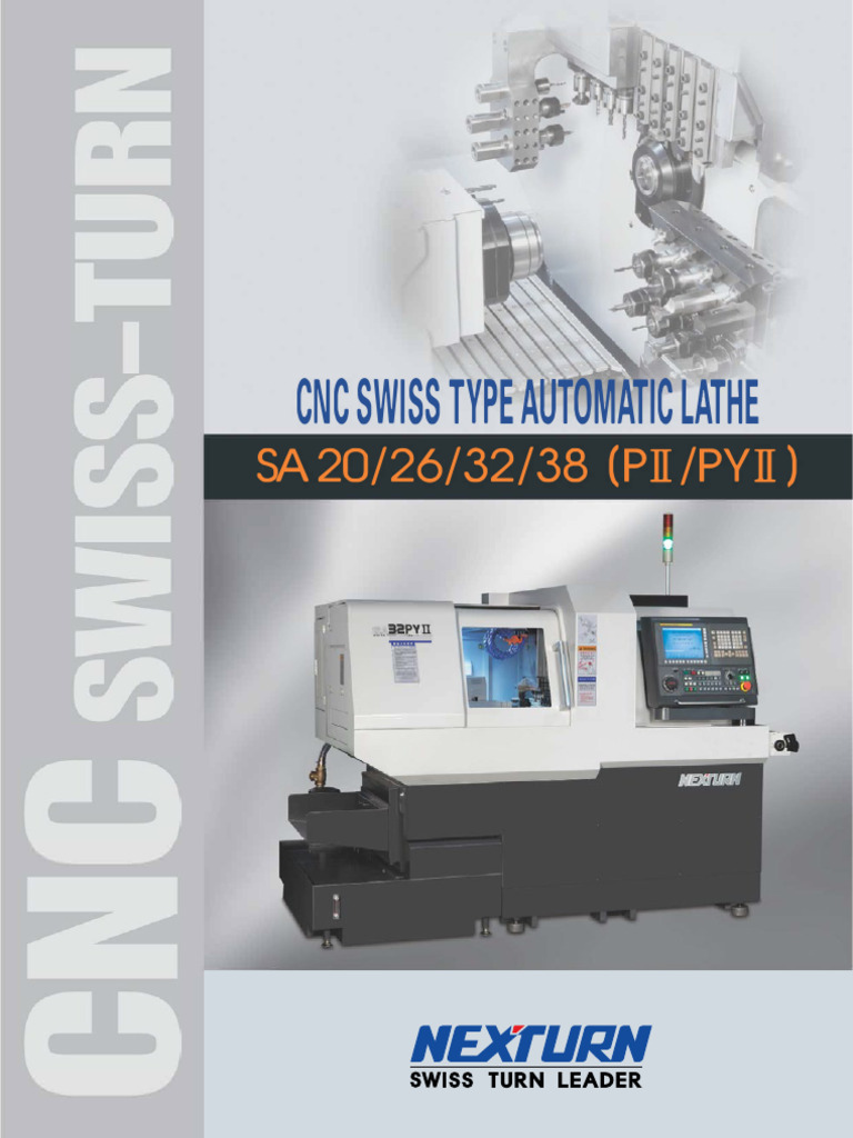 CNC Swiss Type Automatic Lathe SA Series | PDF | Drilling | Machining