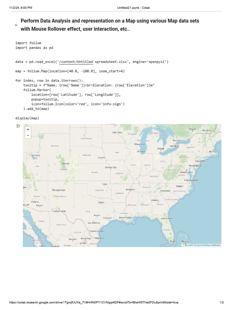 Map Data Analysis with Folium | PDF