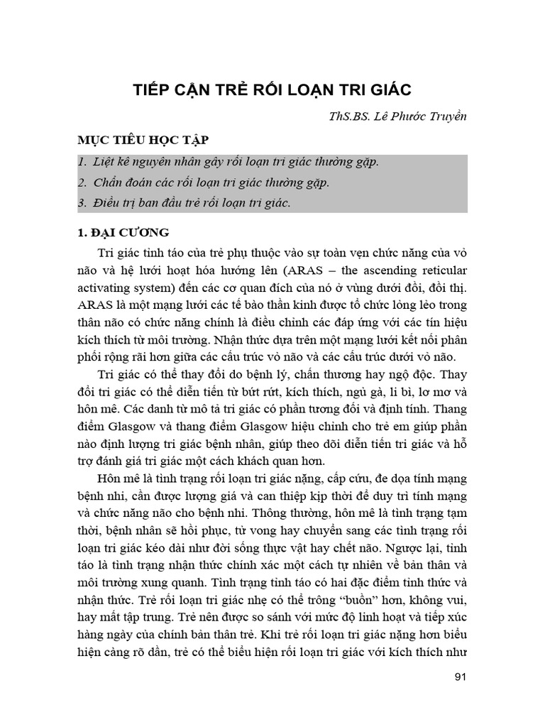 Tiếp Cận Rối Loạn Tri Giác ở Trẻ Em | PDF