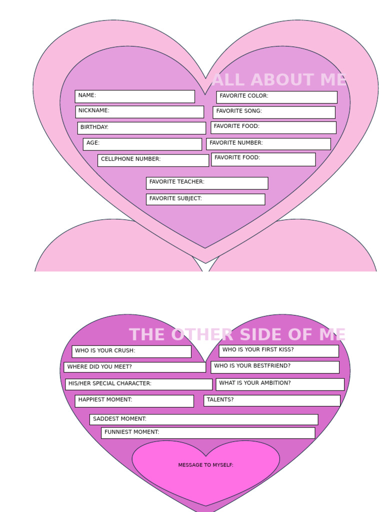 Personal Profile Questionnaire Template | PDF