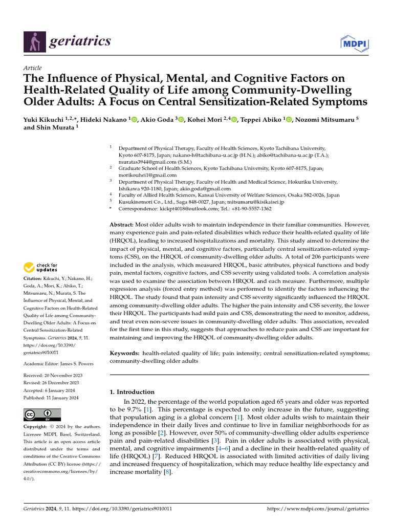 2024 - The Influence of Physical, Mental, and Cognitive Factors On ...