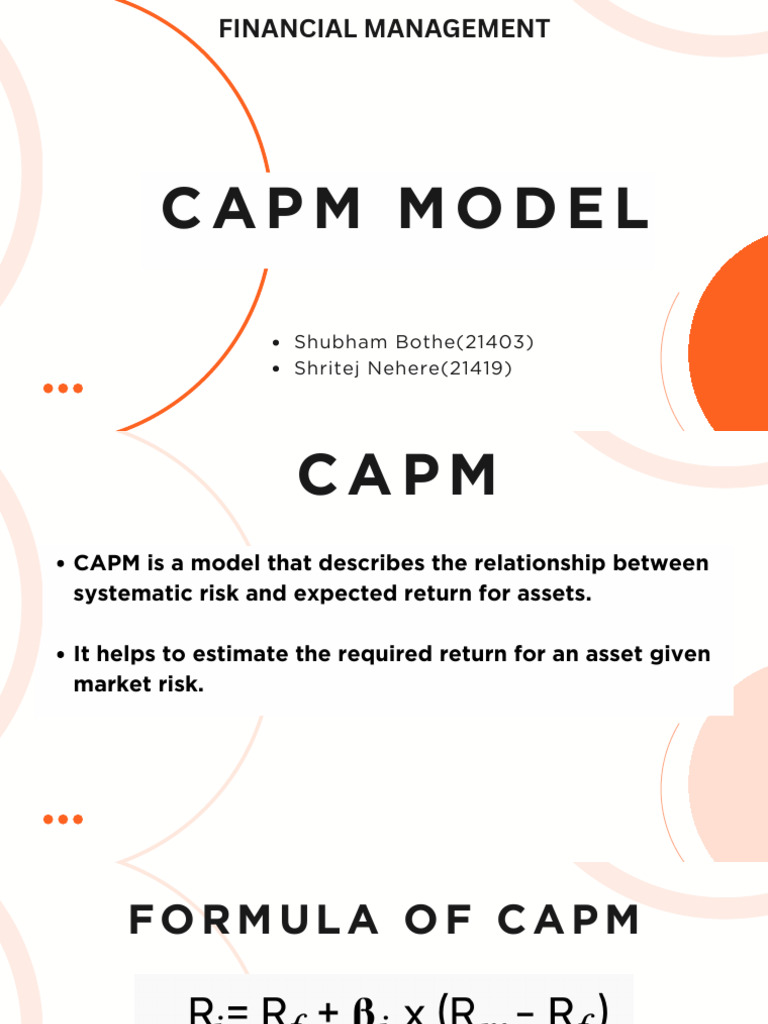 CAPM Model in Financial Management | PDF