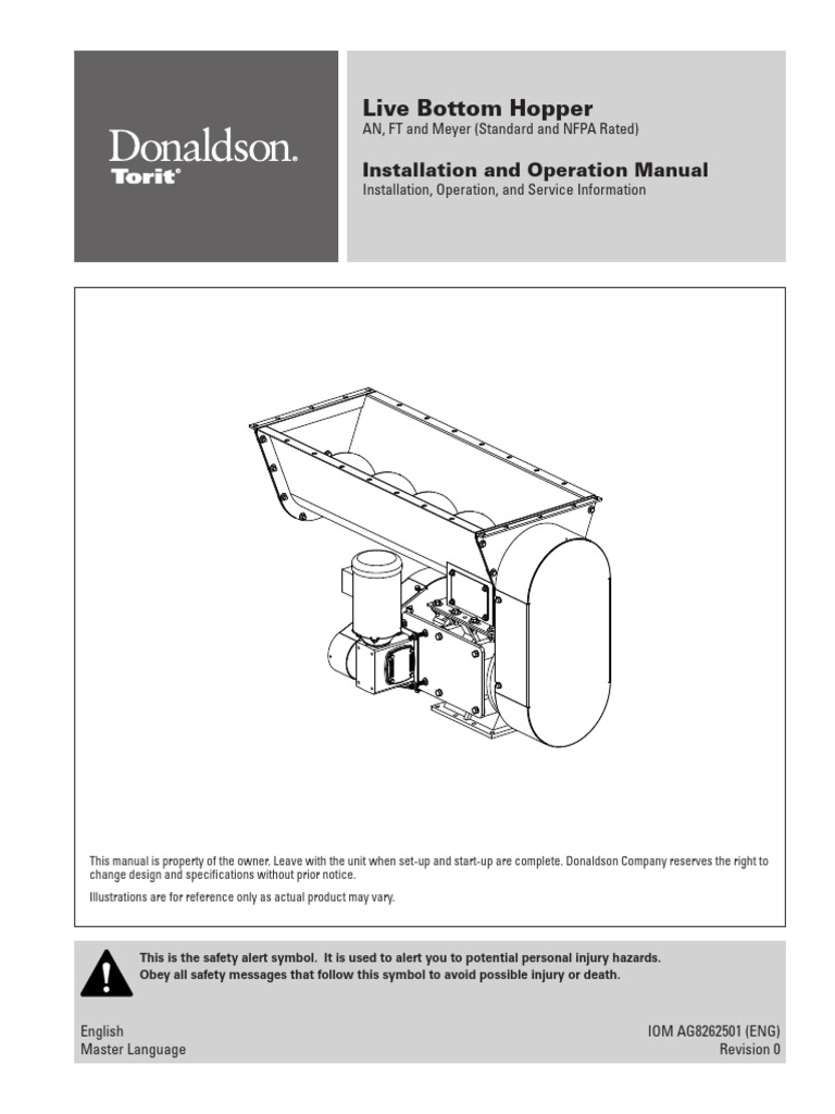 Iom Ag8262501 Live Bottom Hopper | PDF | Valve | Mechanical Engineering