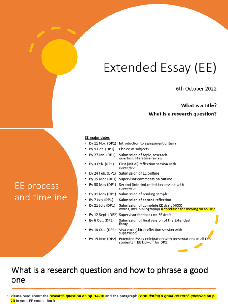 01 Extended Essay DP1 6 October 2022 | PDF | Methodology | Science