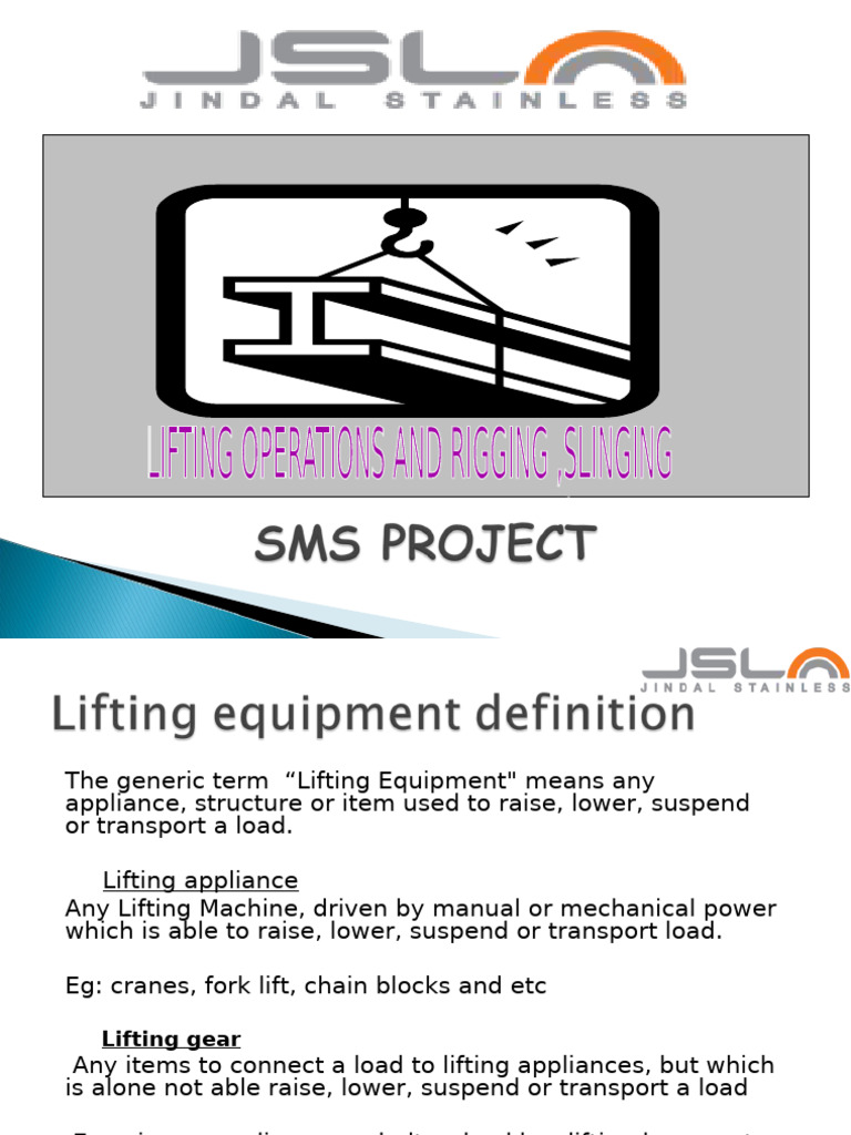 Safe Rigging & Slinging Safety | PDF | Rope | Crane (Machine)