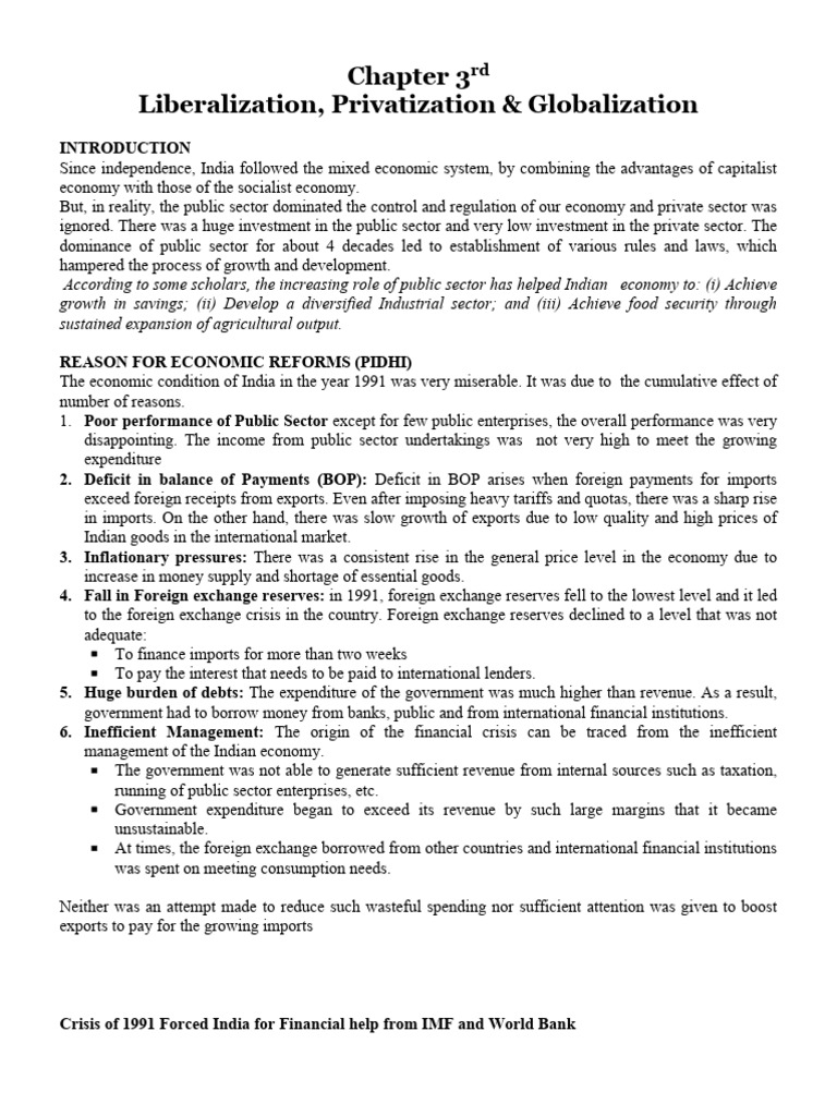 India’s 1991 Economic Reforms Overview | PDF | World Trade Organization ...