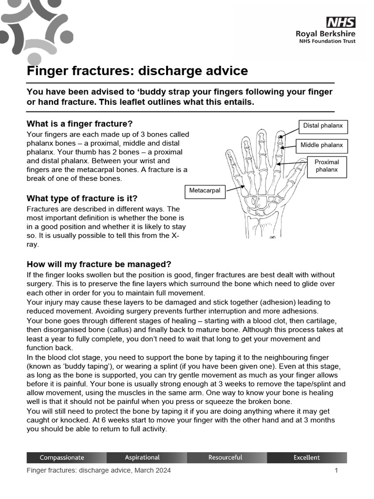 Finger Fracture Discharge Instructions | PDF | Finger | Hand