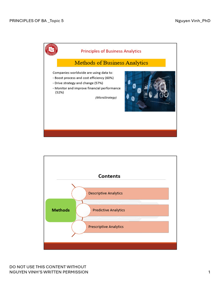 Business Analytics Methods Overview | PDF | Regression Analysis ...