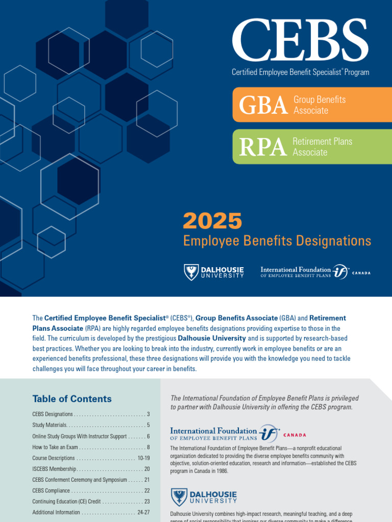 CEBS Employee Benefits Program Overview | PDF | Pension | Insurance