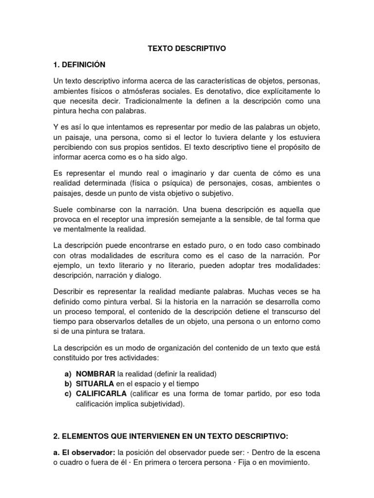 TEXTO DESCRIPTIVO Realidad Pinturas