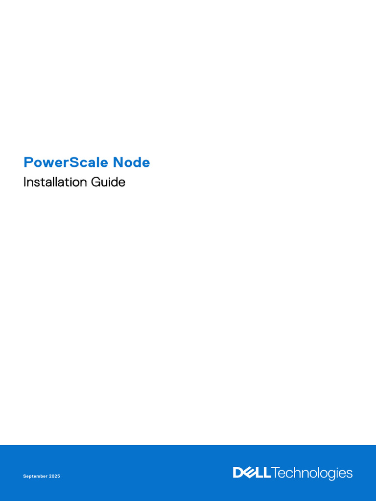 PowerScale Node Installation Guide | PDF | Computer Cluster | Network ...