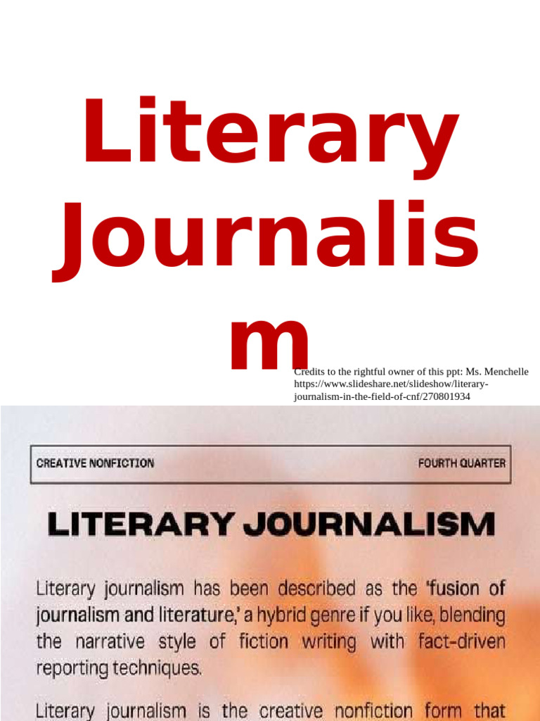 Literary Journalism | PDF