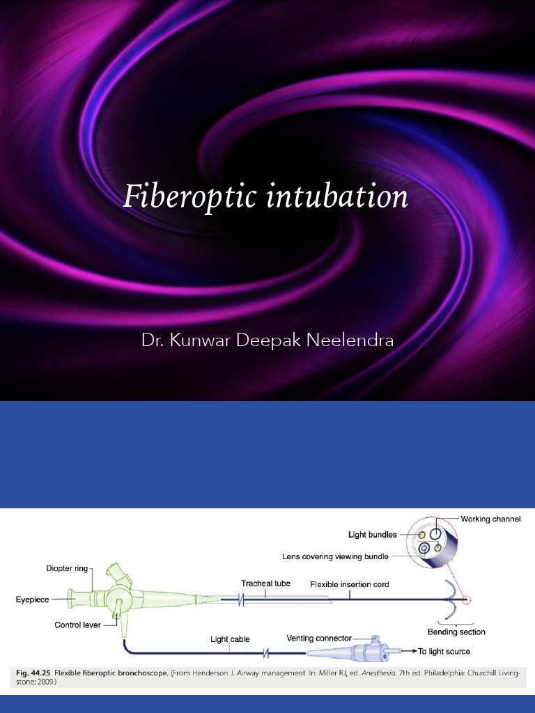 Fiberoptic Intubation Techniques Guide | PDF | Larynx | Respiratory System