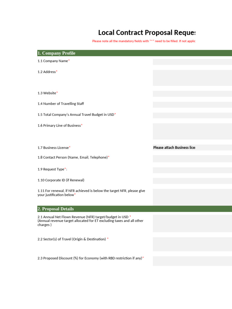 Local Corporate Contract RFP | PDF