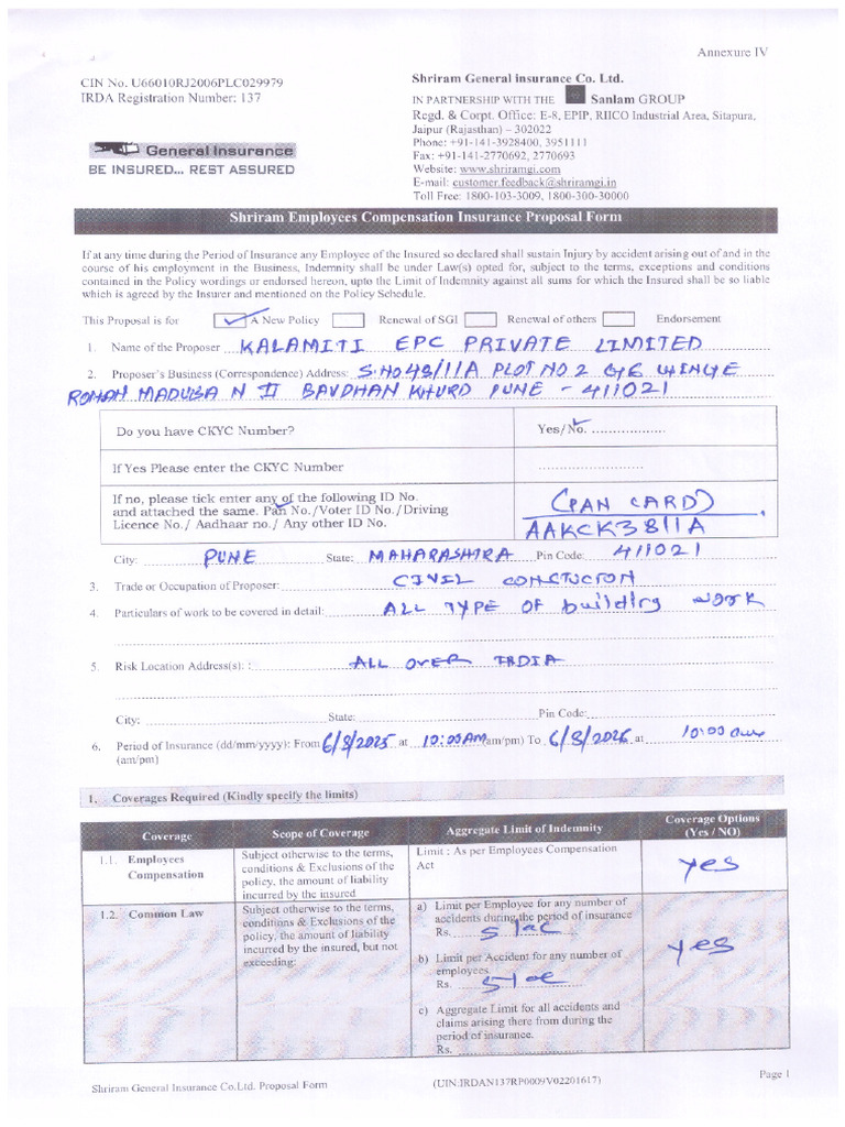 Proposal Form of Gi | PDF