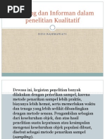 Download Sampling Dan Informan Dalam Penelitian Kualitatif by Dini Rahmawati SN92793272 doc pdf