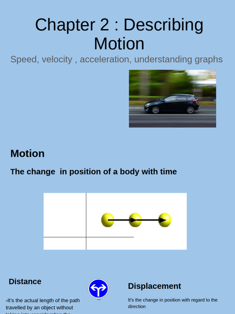 Chapter+2+ +Describing+Motion+full+lesson | PDF | Speed | Acceleration