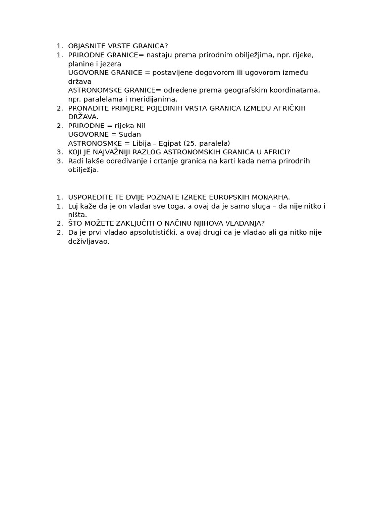 GEOGRAFIJA - Domaća Zadaća | PDF
