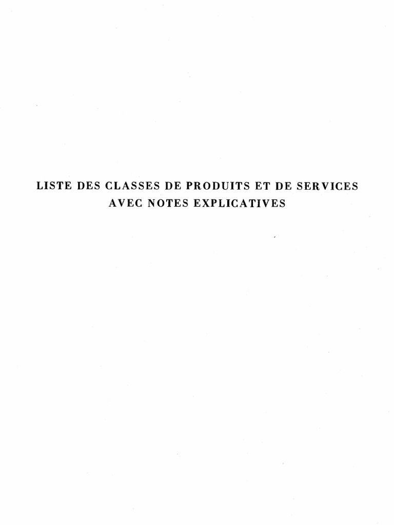 Guide des Classes de Produits et Services | PDF | Boisson | sauce