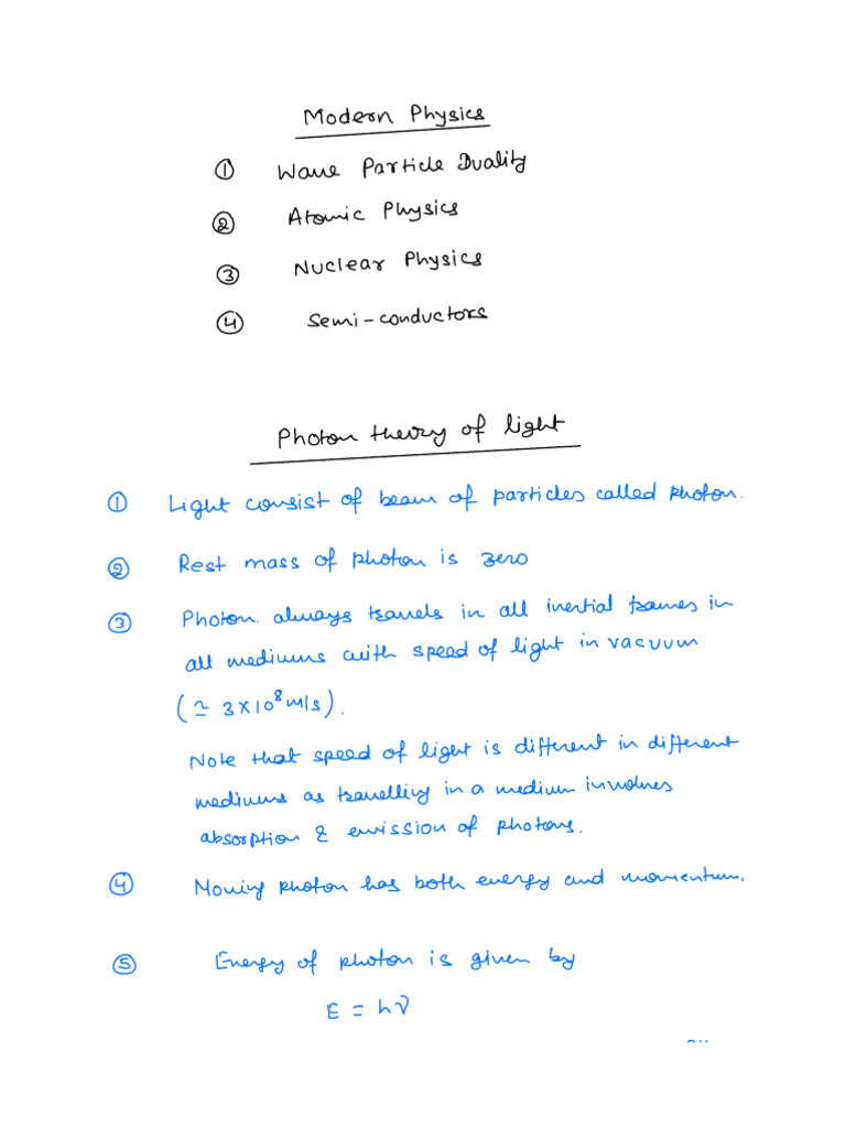 12 N1 2025 Modern Physics | PDF | Photoelectric Effect | Electron