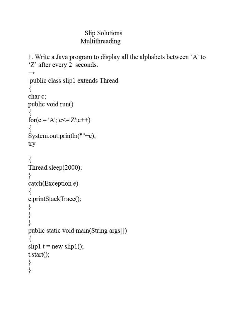 Java Multithreading Examples and Solutions | PDF | Concurrency ...