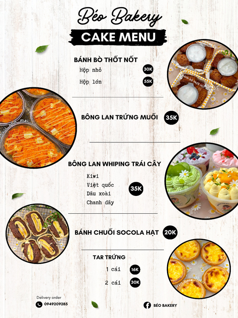 Cake Menu | PDF