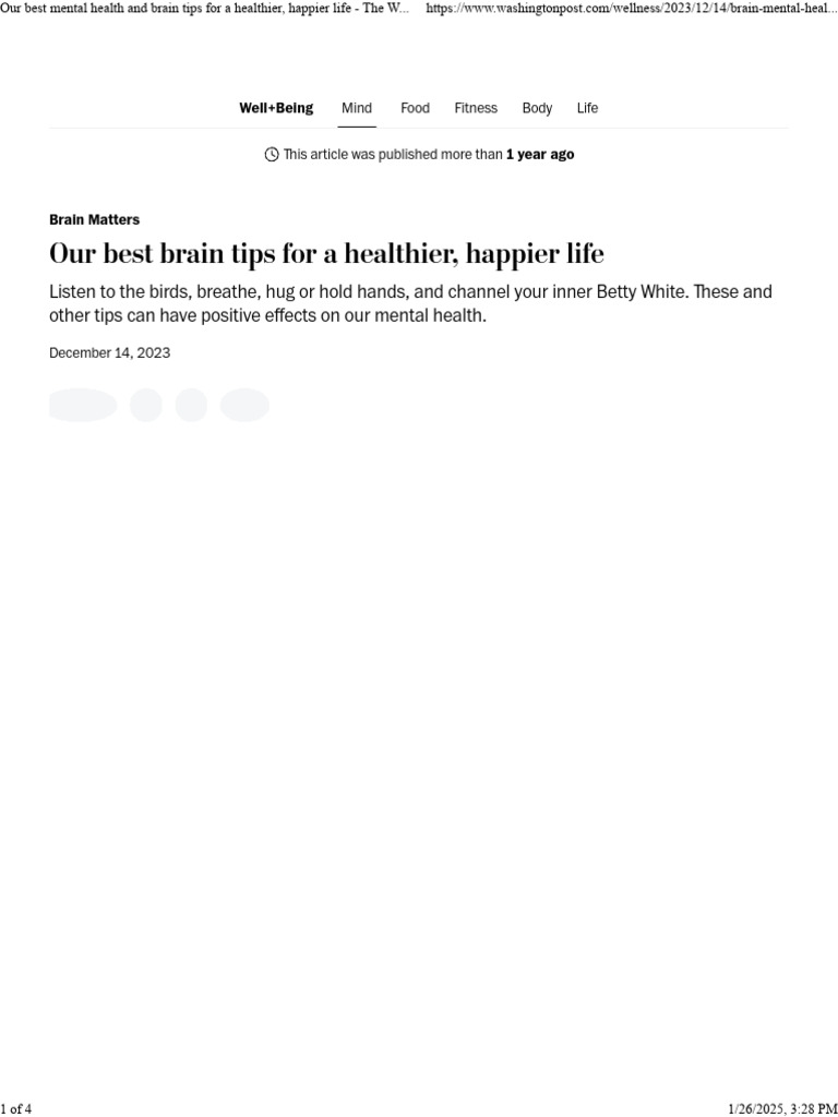 Our Best Mental Health and Brain Tips For A Healthier, Happier Life ...