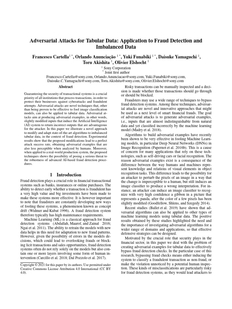 Adversarial Attacks in Fraud Detection | PDF | Deep Learning | Machine ...