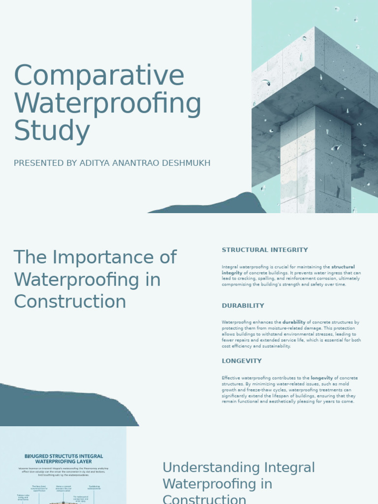 Waterproofing Study: Admixture Effectiveness | PDF | Concrete | Cement