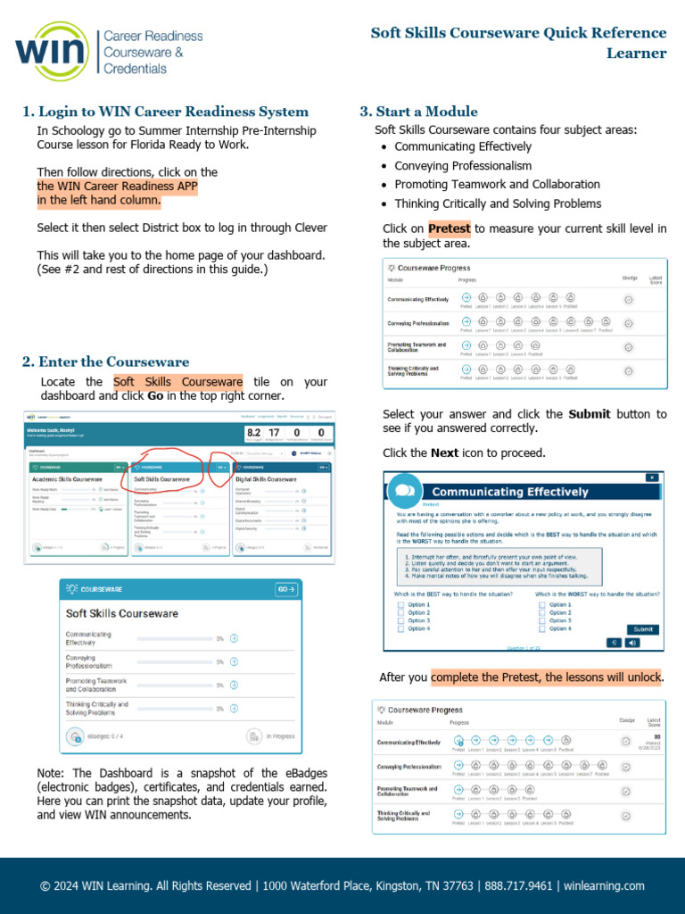 Soft Skills Courseware Guide | PDF