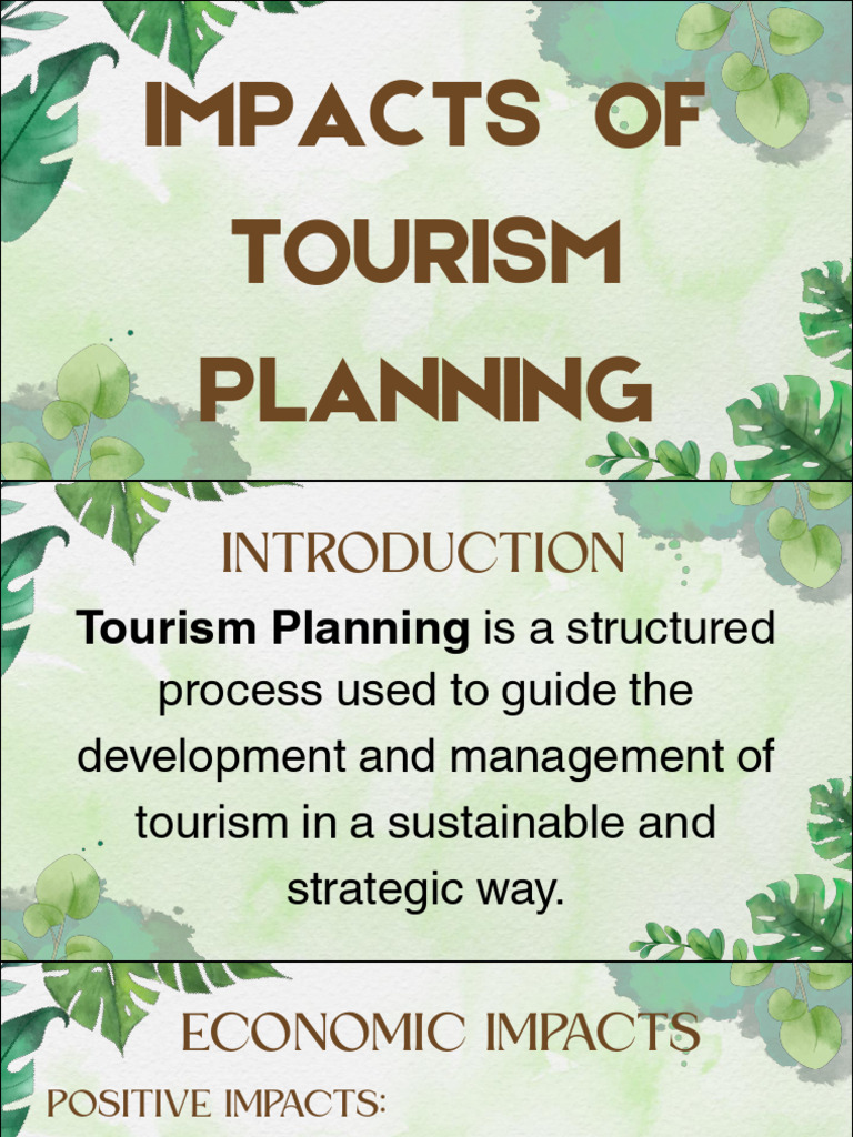 Economic, Environmental, and Social Impacts of Tourism Planning | PDF ...