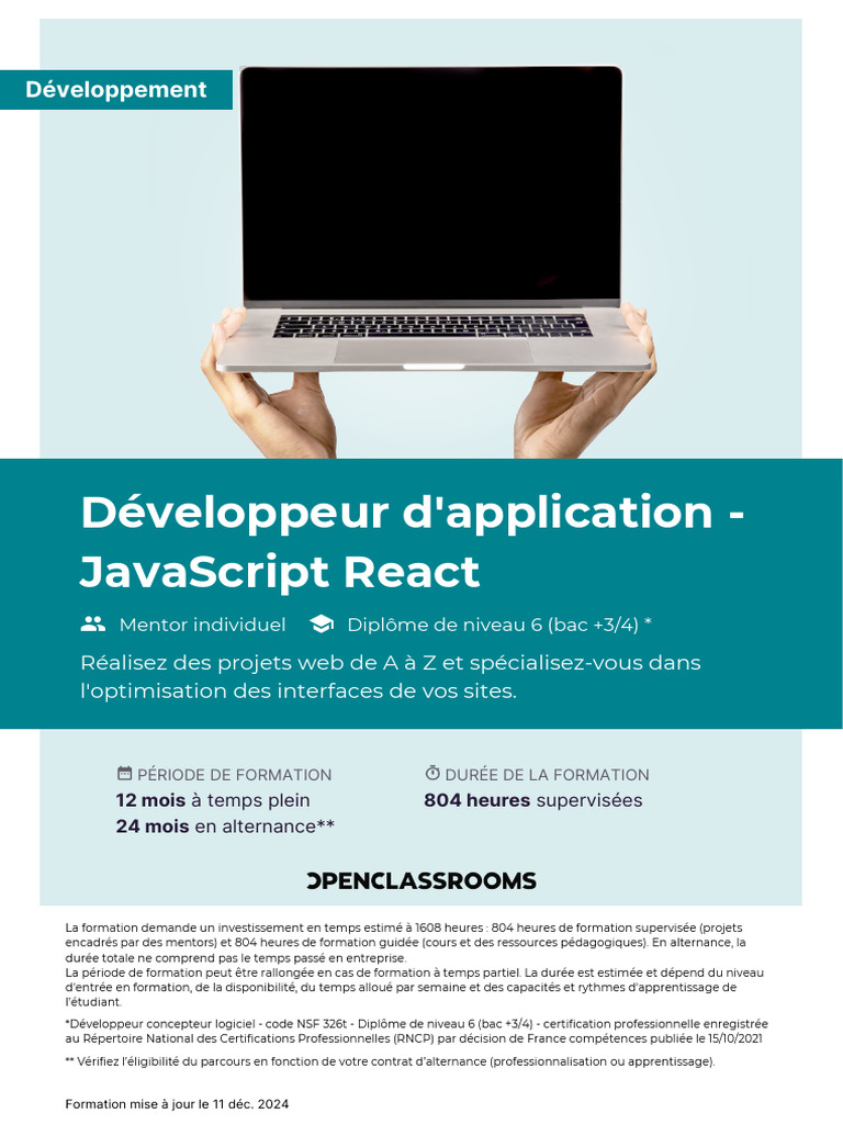 Formation Développeur JavaScript React | PDF | JavaScript | Internet