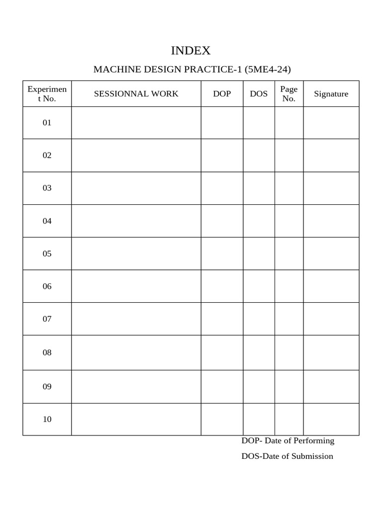 Machine Design Index | PDF