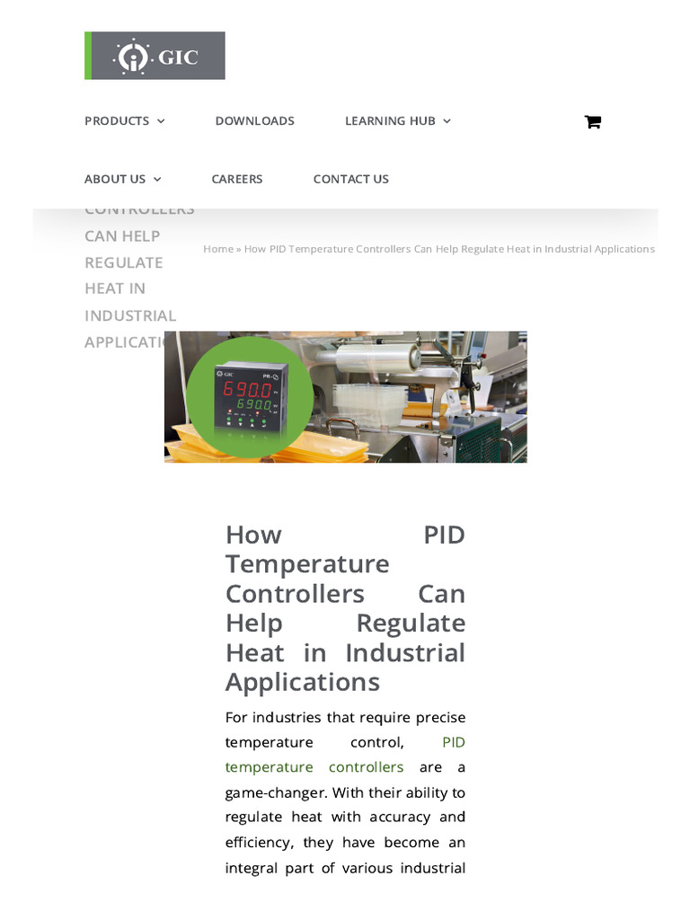 PID Temperature Controllers in Industry | PDF | Control Theory