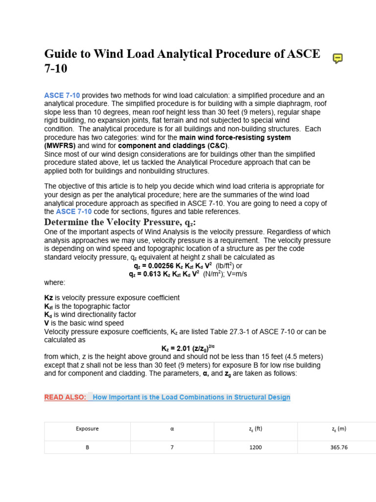 ASCE 7-10 Wind Load Calculation Guide | PDF | Wound | Topography