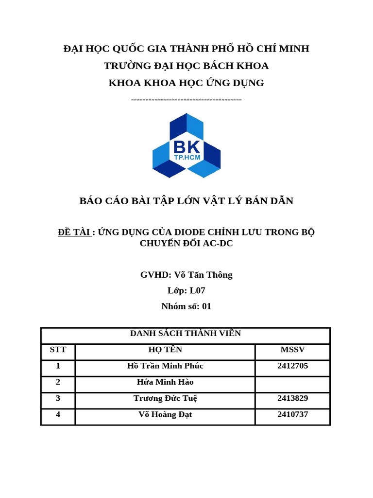 BTL VLBD Mach Cau Diode Final | PDF